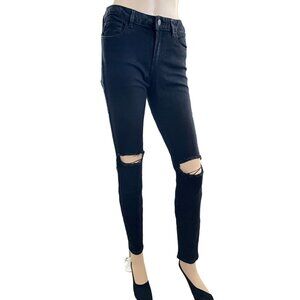 Garage High Waist Jegging Denim Jeans Womens Size 3 Black Distressed 5-Pocket